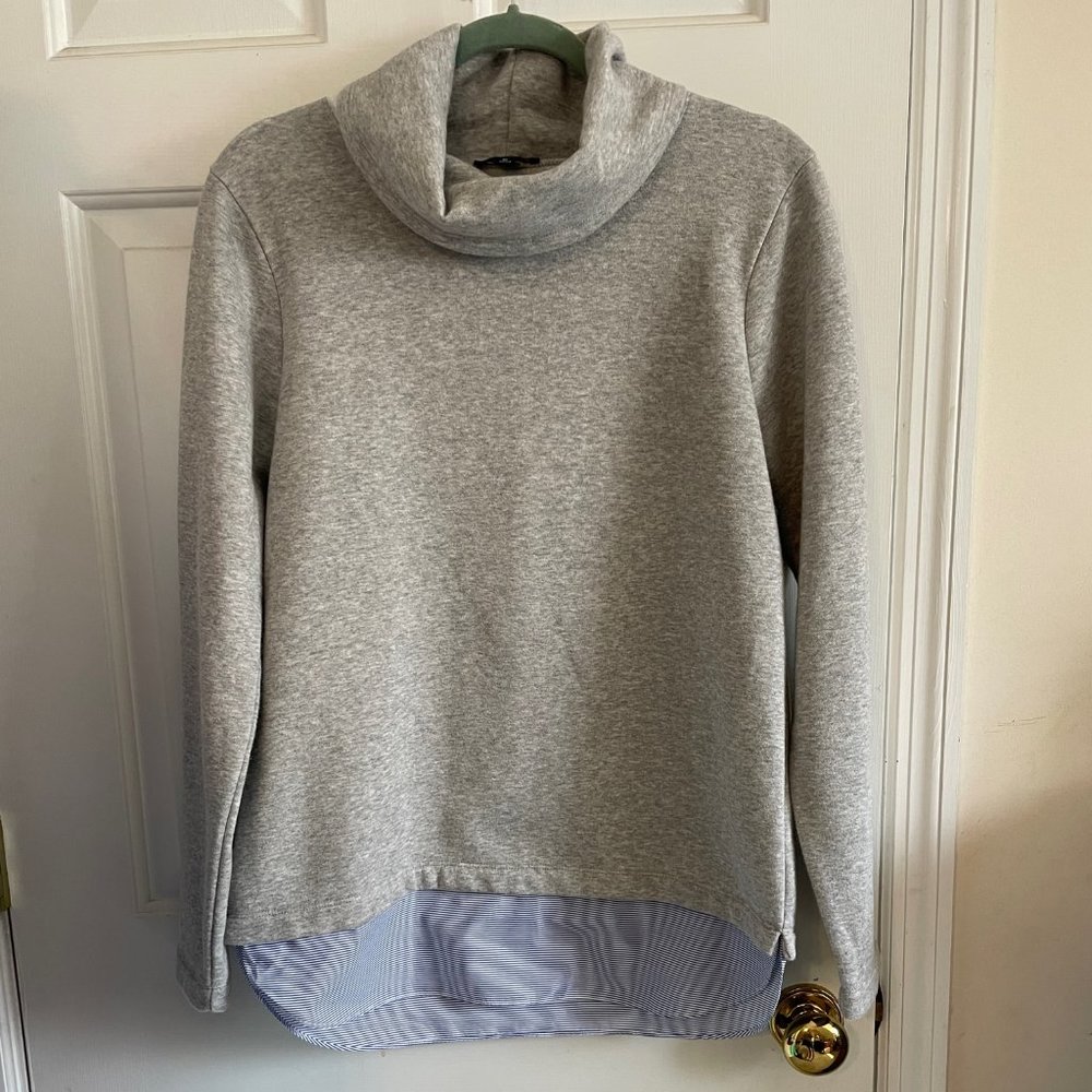 J. Crew Mercantile Gray Sweater/Sweatshirt Cowl Neck - Size Medium